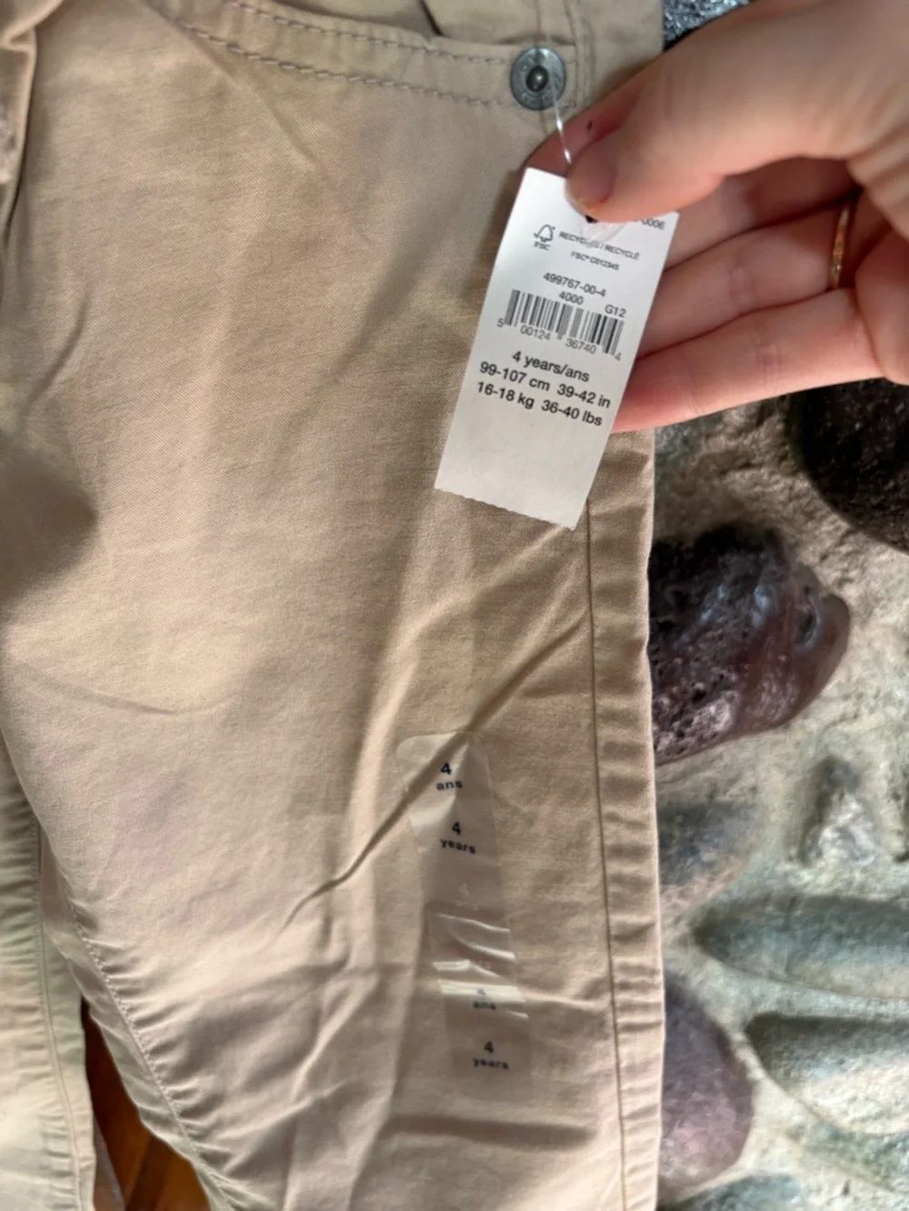 NWT GAP Khaki Comfort Stretch Pants - Boys - 4 years - Picture 4 of 5